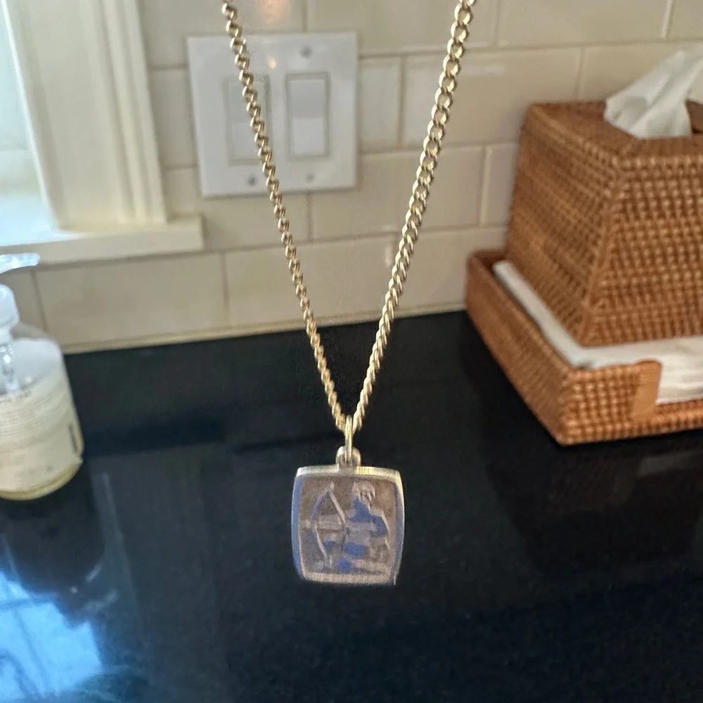 Gold Plated Sagittarius Zodiac Necklace – Astrology Chic - One Size